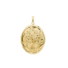 Hand Engraved Design Oval Locket in 14K Gold Filled with Optional Engraving (37 x 30 mm)