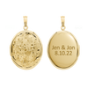 Hand Engraved Design Oval Locket in 14K Gold Filled with Optional Engraving (37 x 30 mm)