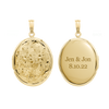Hand Engraved Design Oval Locket in 14K Gold Filled with Optional Engraving (37 x 30 mm)