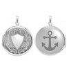 Hand Engraved Design Round Locket in Sterling Silver with Optional Engraving (33 mm)
