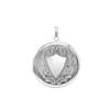 ITI NYC Hand Engraved Design Round Locket in Sterling Silver with Optional Engraving (42 x 33 mm)