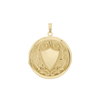 ITI NYC Special Order Only: Hand Engraved Design Round Locket in 14K Yellow Gold (33 mm)