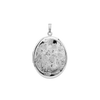 Hand Engraved Design Oval Locket in Sterling Silver with Optional Engraving (37 x 30 mm)