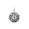 Antique Finish Embossed Round Locket in Sterling Silver with Optional Engraving (23 mm)