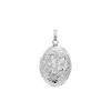 Embossed Oval Locket in Sterling Silver with Optional Engraving (21 x 16 mm)
