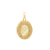 Hand Engraved Design Oval Locket in 14K Gold Filled with Optional Engraving (16 x 14 mm)