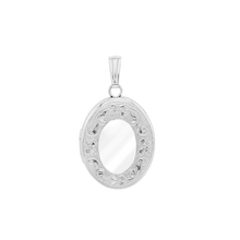 Load image into Gallery viewer, ITI NYC Hand Engraved Design Oval Locket in Sterling Silver with Optional Engraving (23 x 14 mm)
