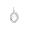 ITI NYC Hand Engraved Design Oval Locket in Sterling Silver with Optional Engraving (23 x 14 mm - 30 x 17 mm)