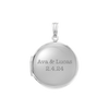 Plain Round Locket in Sterling Silver with Optional Engraving (13 mm - 32 mm)