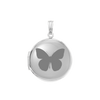 ITI NYC Plain Round Locket in Sterling Silver with Optional Engraving (20 x 14 mm - 42 x 32 mm)