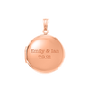 Plain Round Locket in Sterling Silver 18K Pink Gold Finish with Optional Engraving (13 mm - 32 mm)