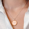 ITI NYC Plain Round Locket in Sterling Silver 18K Rose Gold Finish with Optional Engraving (14 mm - 32 mm)