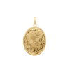 Hand Engraved Design Oval Locket in 14K Gold Filled with Optional Engraving (29 x 23 mm)