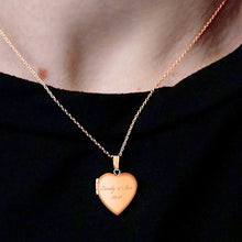 Load image into Gallery viewer, ITI NYC Plain Heart Locket in Sterling Silver 18K Rose Gold Finish with Optional Engraving (22 x 15 mm - 34 x 26 mm)
