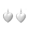 Plain Heart Locket in Sterling Silver with Optional Engraving (15 mm - 26 mm)