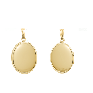 ITI NYC Plain Oval Locket in 14K Gold Filled with Optional Engraving (23 x 14 mm - 45 x 30 mm)