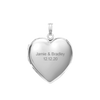 Plain Heart Locket in Sterling Silver with Optional Engraving (15 mm - 26 mm)