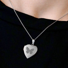 Load image into Gallery viewer, ITI NYC Plain Heart Locket in Sterling Silver with Optional Engraving (22 x 15 mm - 34 x 26 mm)
