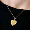 ITI NYC Plain Heart Locket in Sterling Silver 18K Yellow Gold Finish with Optional Engraving (22 x 15 mm - 34 x 26 mm)