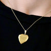 ITI NYC Plain Heart Locket in Sterling Silver 18K Yellow Gold Finish with Optional Engraving (22 x 15 mm - 34 x 26 mm)