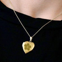 Load image into Gallery viewer, ITI NYC Plain Heart Locket in Sterling Silver 18K Yellow Gold Finish with Optional Engraving (22 x 15 mm - 34 x 26 mm)
