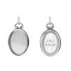 Oval Half Locket in Sterling Silver with Optional Engraving (21 x 16 mm)