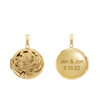 Hand Engraved Design Round Locket in 14K Gold Filled with Optional Engraving (13 mm)