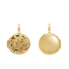 Hand Engraved Design Round Locket in 14K Gold Filled with Optional Engraving (13 mm)
