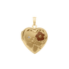 ITI NYC Tri-Color & Hand Engraved Design Heart Locket with Diamonds in 14K Gold Filled with Optional Engraving (28 x 19 mm)