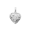 Hand Engraved Design Heart Locket in Sterling Silver with Optional Engraving (19 mm)