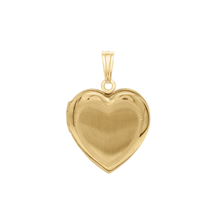 Hand Engraved Design Heart Locket in 14K Gold Filled with Optional Engraving (19 mm)