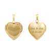 Hand Engraved Design Heart Locket in 14K Gold Filled with Optional Engraving (19 mm)
