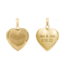 Load image into Gallery viewer, ITI NYC Heart Locket with Diamonds in 14K Gold Filled with Optional Engraving (28 x 19 mm)
