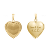 Hand Engraved Design Heart Locket in 14K Gold Filled with Optional Engraving (19 mm)