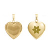 Hand Engraved Design Heart Locket in 14K Gold Filled with Optional Engraving (19 mm)