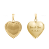 Hand Engraved Design Heart Locket in 14K Gold Filled with Optional Engraving (19 mm)
