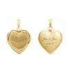 Hand Engraved Design Heart Locket in 14K Gold Filled with Optional Engraving (19 mm)