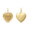 Hand Engraved Design Heart Locket in 14K Gold Filled with Optional Engraving (19 mm)