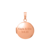 Plain Round Locket in Sterling Silver 18K Pink Gold Finish with Optional Engraving (13 mm - 32 mm)
