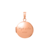 Plain Round Locket in Sterling Silver 18K Pink Gold Finish with Optional Engraving (13 mm - 32 mm)