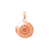 Plain Round Locket in Sterling Silver 18K Pink Gold Finish with Optional Engraving (13 mm - 32 mm)