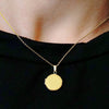 ITI NYC Plain Round Locket in Sterling Silver 18K Yellow Gold Finish with Optional Engraving (14 mm - 32 mm)