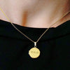 ITI NYC Plain Round Locket in Sterling Silver 18K Yellow Gold Finish with Optional Engraving (14 mm - 32 mm)