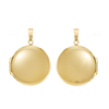 ITI NYC Plain Round Locket in Sterling Silver 18K Yellow Gold Finish with Optional Engraving (14 mm - 32 mm)