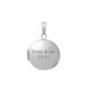 ITI NYC Plain Round Locket in Sterling Silver with Optional Engraving (20 x 14 mm - 42 x 32 mm)