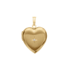 Heart Locket with Diamonds in 14K Gold Filled  with Optional Engraving (19 mm)