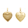 Heart Locket with Diamonds in 14K Gold Filled  with Optional Engraving (19 mm)