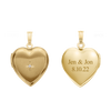 Heart Locket with Diamonds in 14K Gold Filled  with Optional Engraving (19 mm)