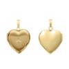 Heart Locket with Diamonds in 14K Gold Filled  with Optional Engraving (19 mm)