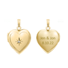 ITI NYC Heart Locket with Diamonds in 14K Gold Filled with Optional Engraving  (22 x 15 mm)